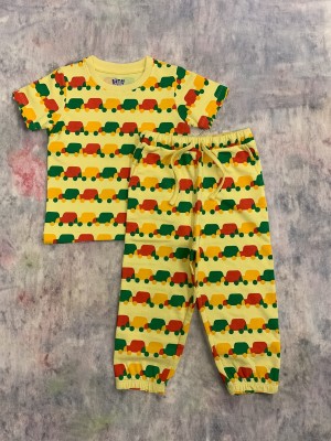 TINY TREASURES Baby Boys & Baby Girls Casual T-shirt Pyjama(Yellow)