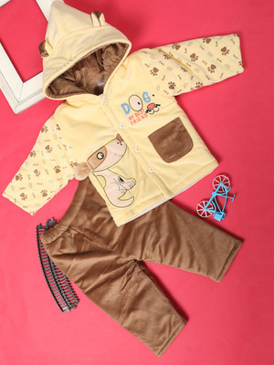 V-MART Baby Boys & Baby Girls Casual T-shirt Shorts(Yellow)