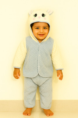 Fly Step Baby Boys & Baby Girls Casual Top Pyjama(Blue)