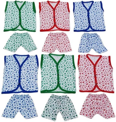 RUKMINI Baby Boys & Baby Girls Casual Vest Shorts(Multicolour)