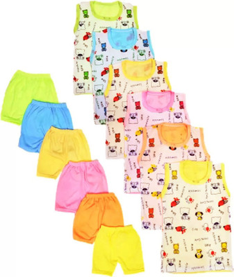 Fly Step Baby Boys & Baby Girls Casual Top Shorts(Multicolor)