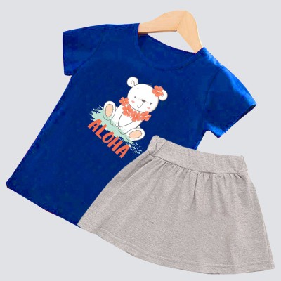 Billion Girls Casual T-shirt Skirt(Blue)