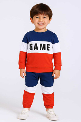 LITTLE ROCKSTAR Baby Boys & Baby Girls Casual T-shirt Trouser(RED)