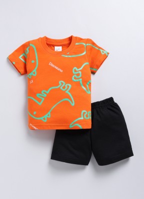 IcePie Baby Boys Casual T-shirt Shorts(Orange)