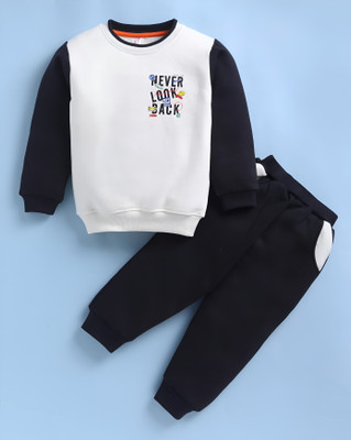 TOONYPORT Boys & Girls Casual Sweatshirt Sweatpant(White, Black)