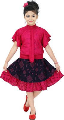 carrydreams Girls Party(Festive) Top Skirt(PINK)