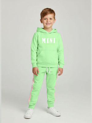 AVOVU Boys Casual T-shirt Track Pants(PERROT)