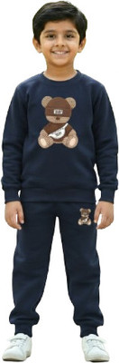 Kelvin Drip Boys Casual Sweatshirt Track Pants(Blue)