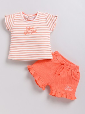 Annie Baby Girls Casual Top Pant(Orange)