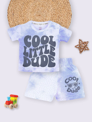 YK X Tinyo Boys Casual T-shirt Shorts(Blue)