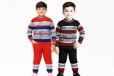 MEGHA SHRISTY ENTERPRISES Boys & Girls Casual Sweater Pyjama(Red)