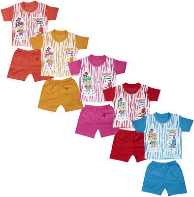 JUST TRY FASHION Baby Boys Party(Festive) T-shirt Shorts(Multicolor_1)