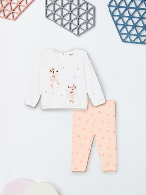 MAX Baby Girls Casual Top Legging(PINK)