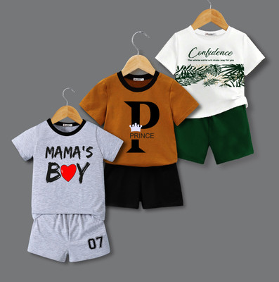 tarsier Baby Boys & Baby Girls Casual T-shirt Shorts(MAMAS MEL_PRINCE_CONFIDENCE_PC3)