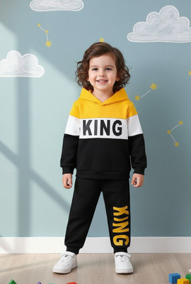 ZIKIDO Baby Boys & Baby Girls Party(Festive) Sweatshirt Track Pants(YELLOW, WHITE, BLACK)