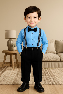 Bleckz Someck Boys Party(Festive) Shirt Pant(Blue)