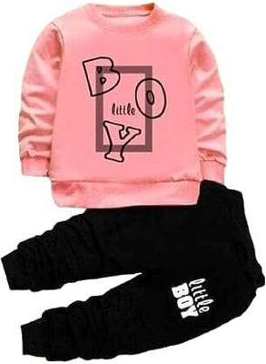 Jaganath Creations Boys Casual Sweatshirt Pant(Pink)