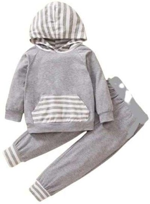 Indhrani Creation Baby Boys & Baby Girls Casual Sweatshirt Track Pants(Grey)