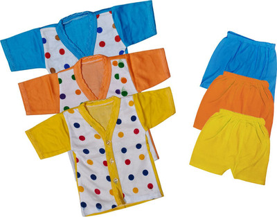 ReshmaaEnter Baby Boys & Baby Girls Casual T-shirt Pyjama(C-1-3-6)