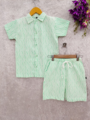 MANSI FASHION Girls Casual Shirt Shorts(Light Green)