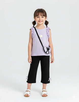 Look Nice Girls Party(Festive) T-shirt Pant(LAVENDAR)