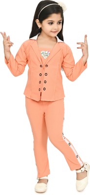 irfu wear Girls Casual Top Pant(PEACH)