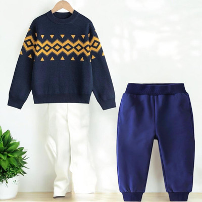 DOODEEKIDS Baby Boys & Baby Girls Casual Sweatshirt Pant(Navy)