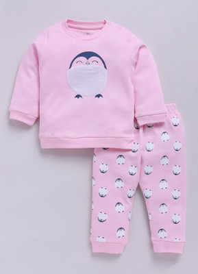 BabyGo Baby Girls Casual Sweatshirt Sweatpant(PINK1)