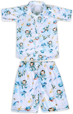 JMK Baby Boys & Baby Girls Casual Shirt Shorts(White)