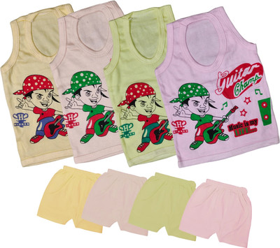 ReshmaaEnter Baby Boys & Baby Girls Casual T-shirt Shorts(A-1-2-3-6)