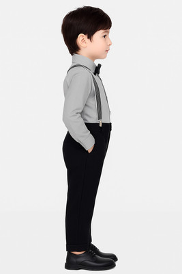 HV CREATION COLLECTION Baby Boys Party(Festive) Shirt Pant(Grey)