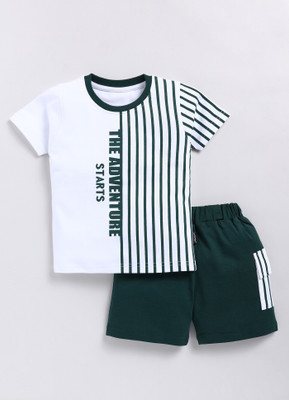 CUTOPIES Boys Casual T-shirt Shorts(Green)