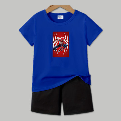 MGRS Baby Boys & Baby Girls Casual T-shirt Shorts(BLUE)