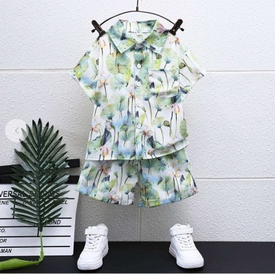 OptNshop Baby Boys & Baby Girls Casual Shirt Shorts(Green)