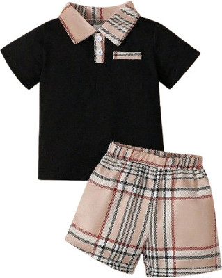 VADWALA CREATION Baby Boys & Baby Girls Casual Shirt Shorts(Black)