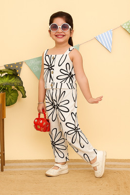 LAVASCREATION Baby Girls Party(Festive) Top Shorts(White)