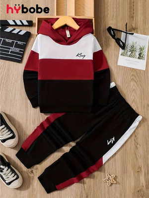 Tiny Trendz Boys & Girls Casual T-shirt Track Pants(Black, Red, white)