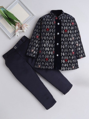 Fourfolds 2-Piece Embroidered Boys Suit