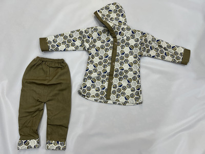 ZOTOFLY Baby Girls Casual Jacket Pant(Olive Green)