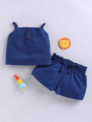 YK X Tinyo Boys & Girls Casual Top Shorts(Navy Blue)