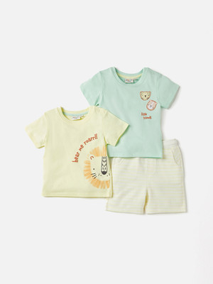 JUNIORS by Babyshop Boys Casual T-shirt Shorts(Multicolor)