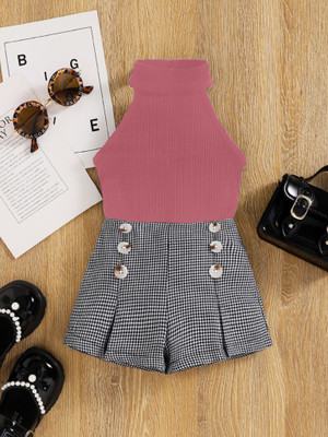 HouseOfCommon Baby Girls Steffi Love Party(Festive) Top Skirt(ROSE GOLD)