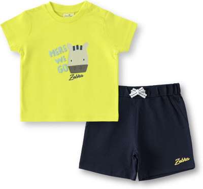 JusCubs Baby Boys Casual T-shirt Shorts(Yellow)