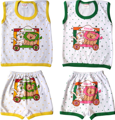 ATXP Baby Boys & Baby Girls Party(Festive) T-shirt Pant(Multicolour_2)