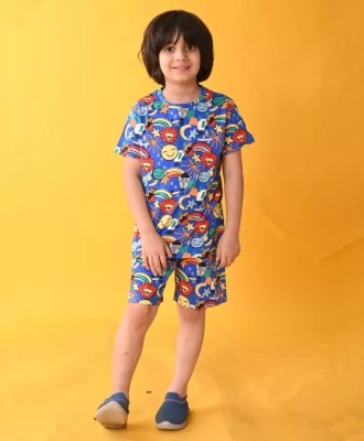 HARJYOT FASHION Boys & Girls Casual T-shirt Shorts(BLACK)