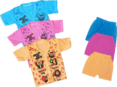 ReshmaaEnter Baby Boys & Baby Girls Casual T-shirt Shorts(E-1-2-3)