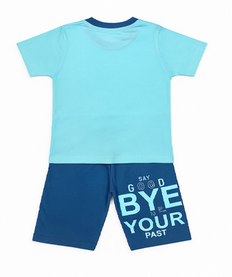 RUANA ELVIS Baby Boys & Baby Girls Casual T-shirt Capri(Sky Blue)