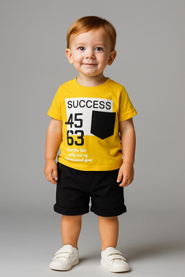 Lofn Baby Boys Casual T-shirt Shorts(Multi)