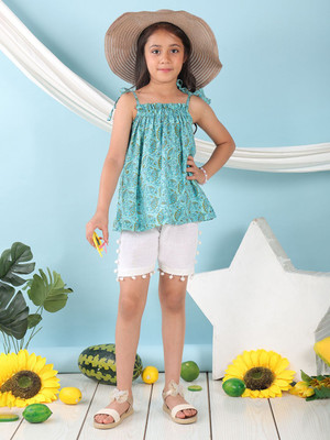 Kinder Kids Girls Casual Top Pant(Sky)
