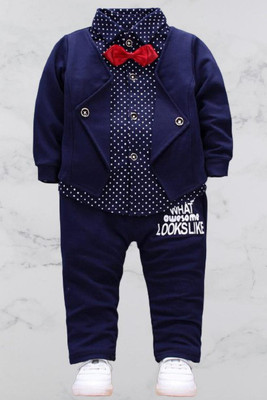 HouseOfCommon Boys Casual Sweatshirt Track Pants(BLUE)